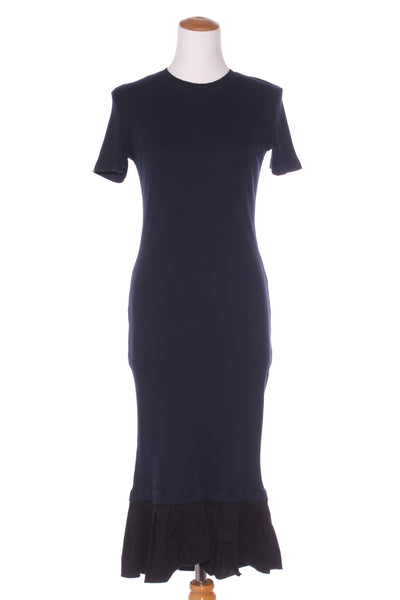 ZARA - Rib knit contrast pleat hem midi dress! 12