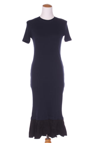 ZARA - Rib knit contrast pleat hem midi dress! 12