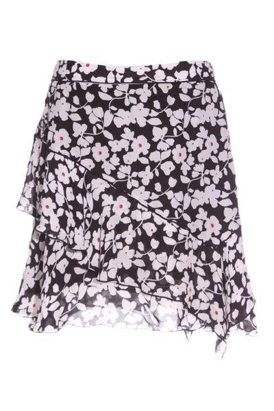 DEREK LAM 1O CROSBY - Floral silk blend ruffle mini skirt! 12