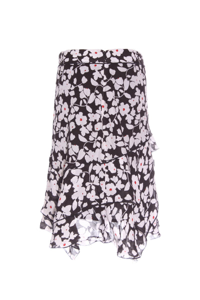 DEREK LAM 1O CROSBY - Floral silk blend ruffle mini skirt! 12
