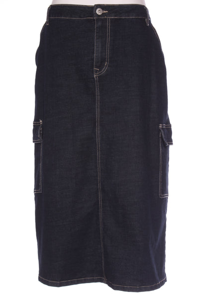 STUDIO CURVE (LN) Denim cargo midi skirt! 16