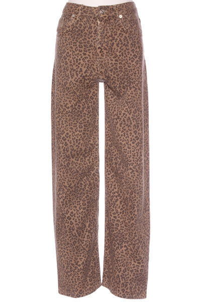 ZARA - High waist leopard print wide leg jean! 4-6