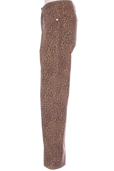 ZARA - High waist leopard print wide leg jean! 4-6