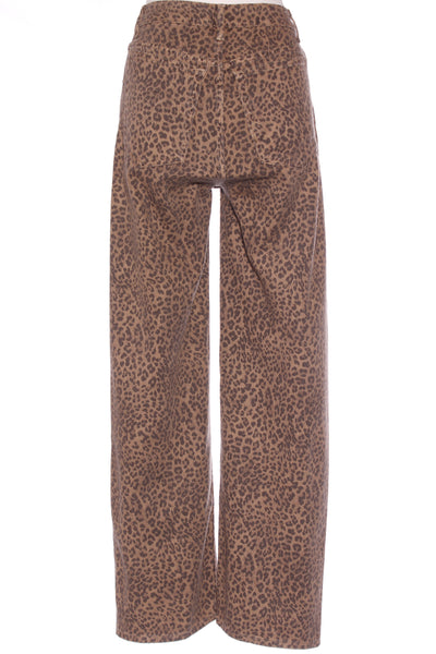 ZARA - High waist leopard print wide leg jean! 4-6