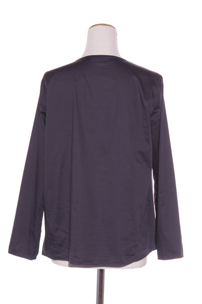 COS - Pleat detail cotton shirt - Navy! 14