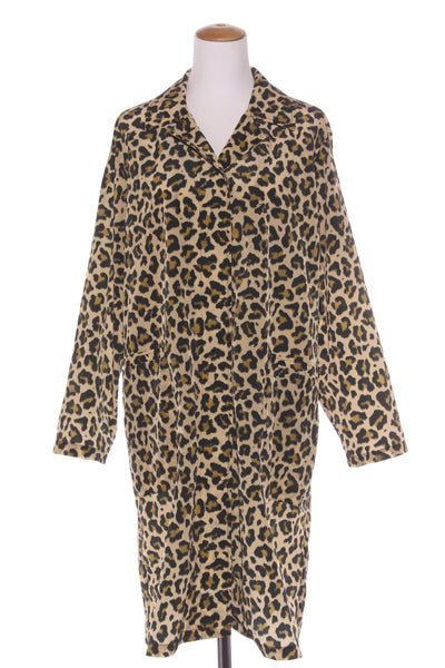 LEON + HARPER - Leopard print nylon coat! 12-14