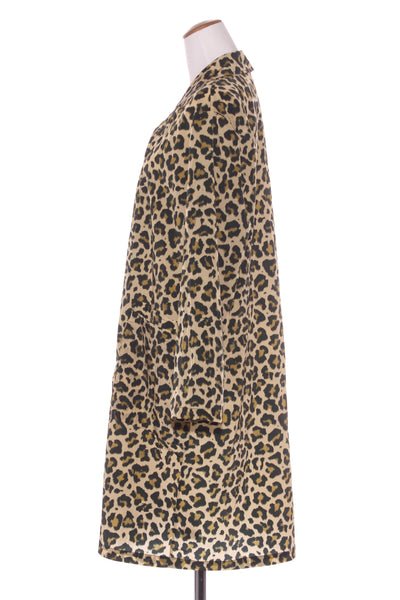 LEON + HARPER - Leopard print nylon coat! 12-14