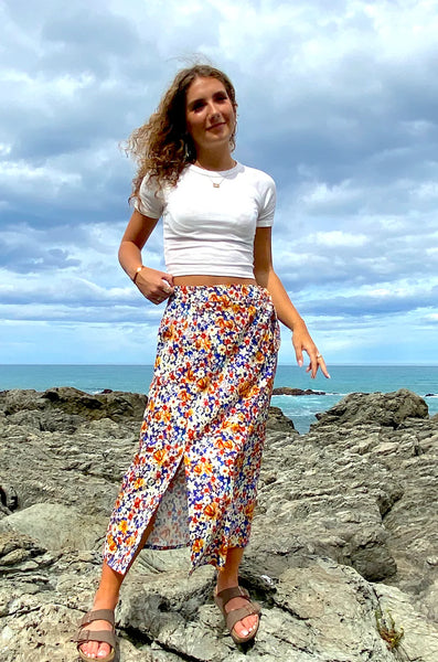 LOVE & GLORY (NZ)(BN) "Alejandra" cotton floral skirt! 12