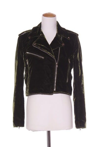 FREE PEOPLE (LN) Velvet moto jacket - Moss! 10