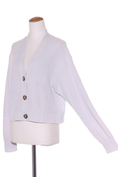 H&M - Chunky cotton knit crop cardi - Lilac! 10-14