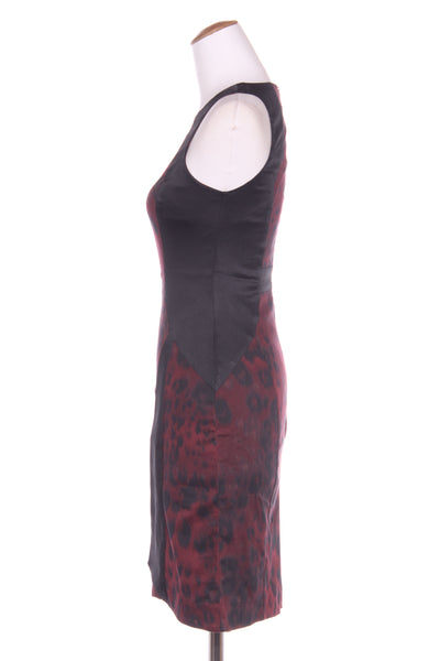 CUE (AU) Maroon leopard print pencil dress! 6