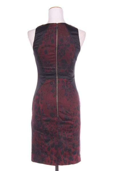 CUE (AU) Maroon leopard print pencil dress! 6