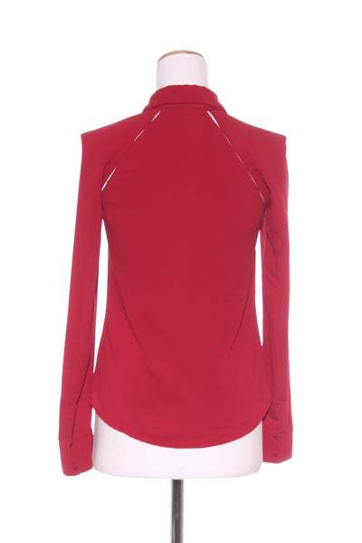 CUE (AU) Deep red hidden placket shirt! 6