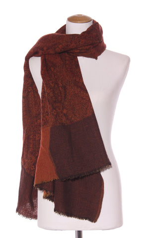 Quality soft wool shawl/scarf - Earthy tones!