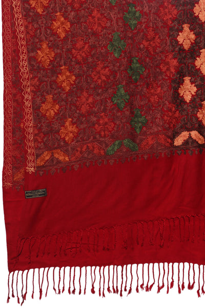 R.K.K - Heavy embroidered Kashmiri pashmina shawl!