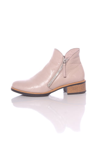BRESLEY "Dolomite" leather ankle boots - Taupe! 40