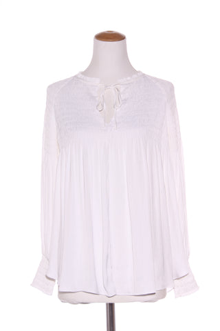 WITCHERY - Shirred white satin blouse! 8-10