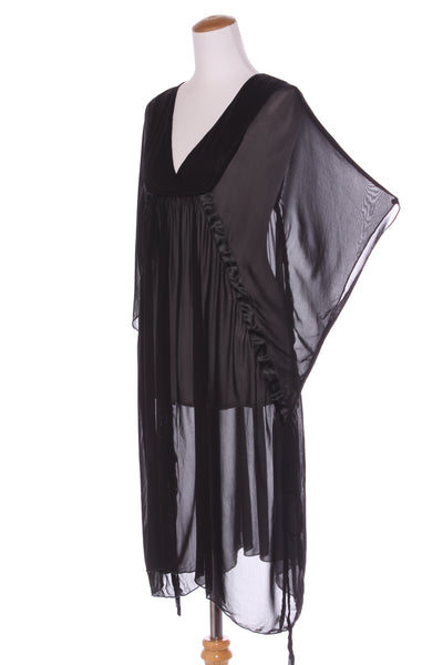 HAILWOOD (NZ) Adjustable drawstring cupro chiffon dress! 8-16