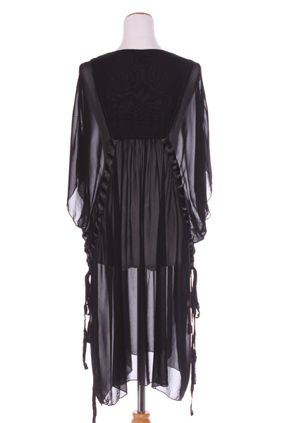 HAILWOOD (NZ) Adjustable drawstring cupro chiffon dress! 8-16