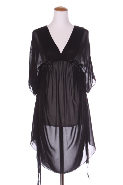 HAILWOOD (NZ) Adjustable drawstring cupro chiffon dress! 8-16