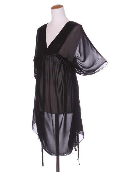 HAILWOOD (NZ) Adjustable drawstring cupro chiffon dress! 8-16