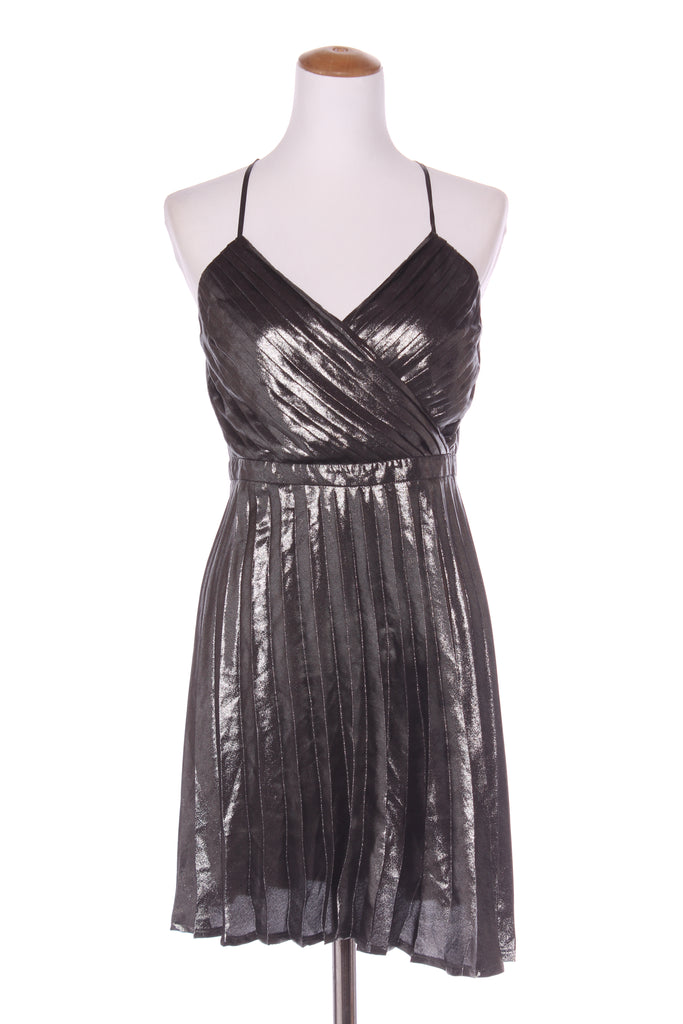 knee length dresses for ladies RUBY (NZ) Pewter pleat mini dress! 10 | Recycle Style