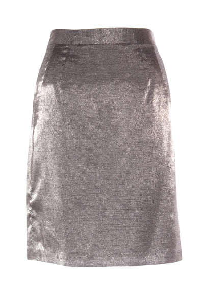 MYSHEROS - Vintage - Metallic silver pencil skirt! 6-8