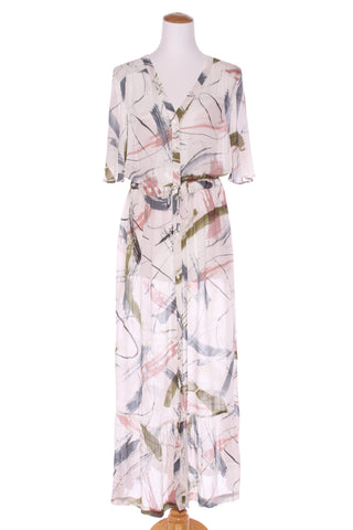 MAX - Abstract print button up maxi dress! 12