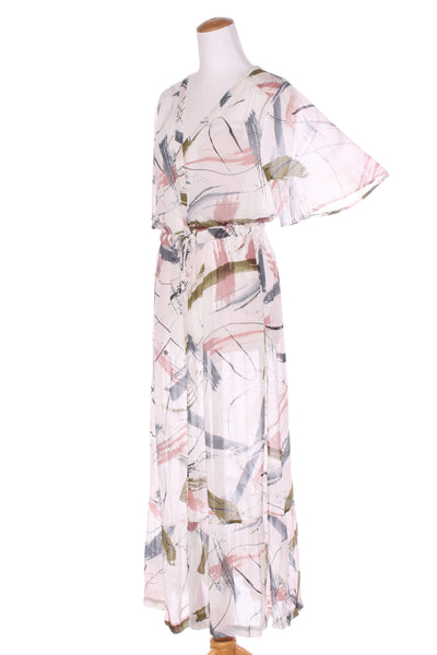MAX - Abstract print button up maxi dress! 12