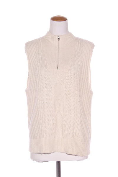 MAX - Cable knit merino blend zip up vest! 14