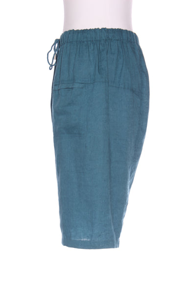 MADLY SWEETLY (LN) Teal linen long shorts! 10