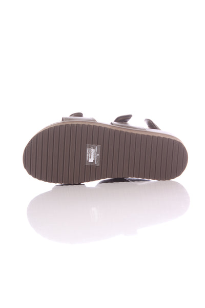 STYLERUNNER (LN) "Puffy strappy" leather sandal - Khaki! 40