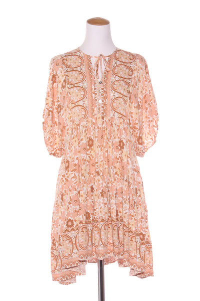 IRIS MAXI - Peach floral tiered dress! 12