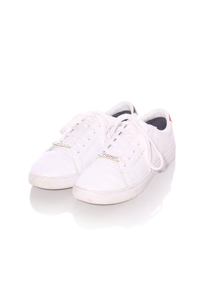 TOMMY HILFIGER "Essential" White leather sneakers! 38