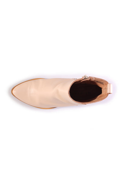 MI PIACI - Leather ankle boot - Beige! 38