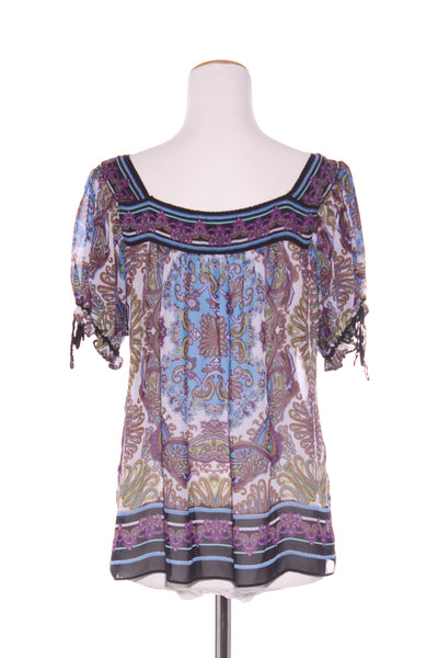 NICOLE MILLER - Square neck paisley print top! 14