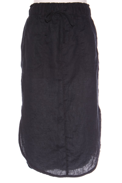 JUST JEANS - Linen scoop hem midi skirt! 6-8