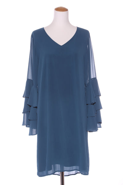 PRETTY BASIC By Augustine - Teal flared sleeve dress! 14