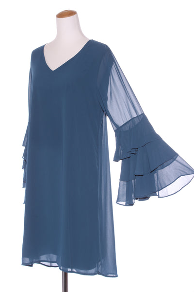 PRETTY BASIC By Augustine - Teal flared sleeve dress! 14