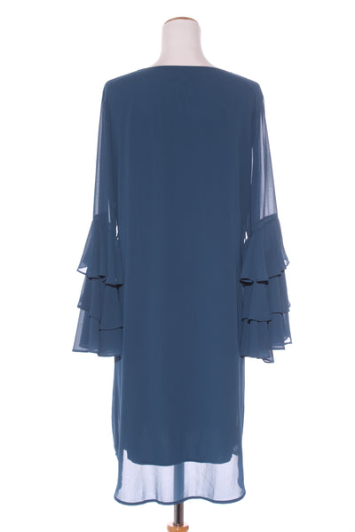 PRETTY BASIC By Augustine - Teal flared sleeve dress! 14