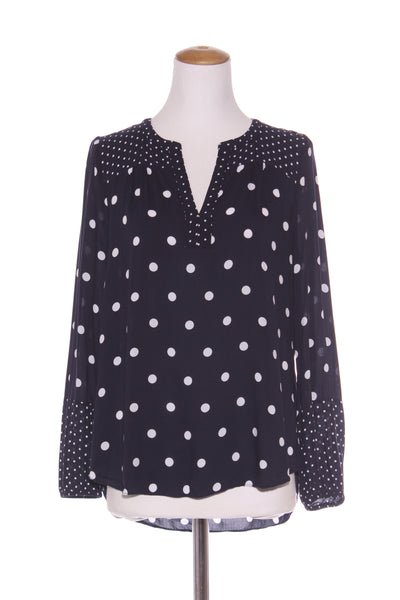 SUSSAN (LN) Polka dot + spot print blouse! 8-10