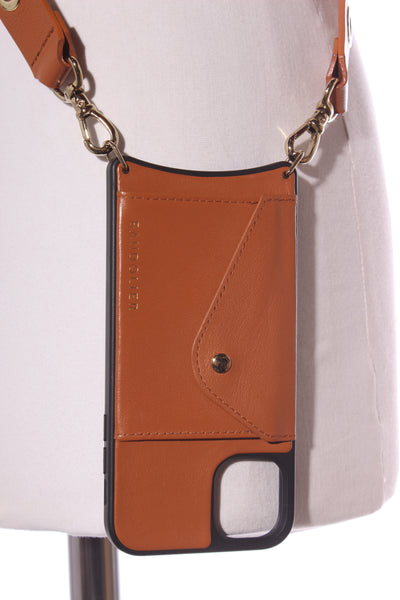 BANDOLIER (LN) iPhone 11 leather case with strap!