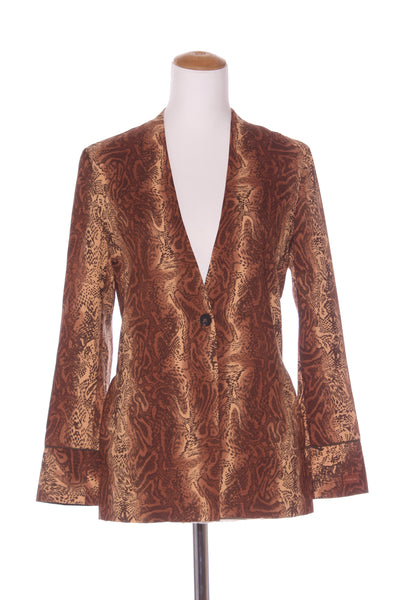 SCOTCH & SODA "Starwatcher" snakeskin print blazer! 10