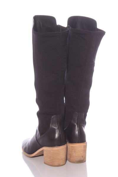 MINX "Awaken" stretch panel leather boots! 40