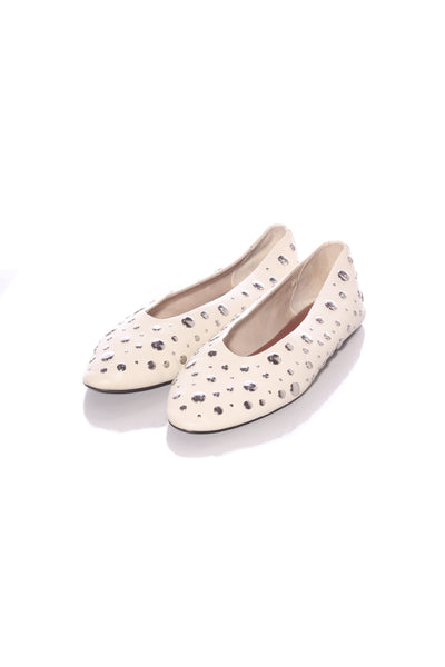 ZARA - Studded flats - Cream! 40