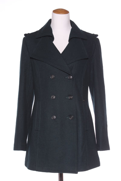 JIGSAW - Bottle green wool blend coat! 12