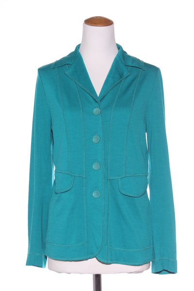 VERTICE (NZ) Merino knit cardi - Teal! 10-12
