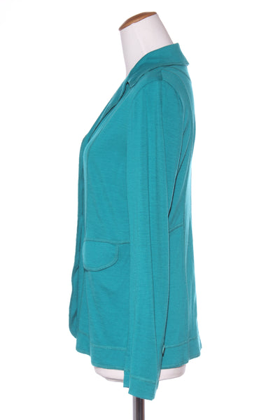VERTICE (NZ) Merino knit cardi - Teal! 10-12