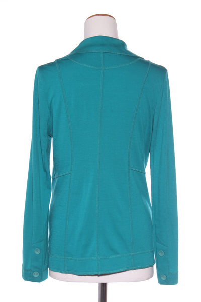 VERTICE (NZ) Merino knit cardi - Teal! 10-12