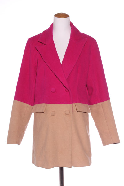 AUGUSTINE - Pink and beige wool blend coat! 14